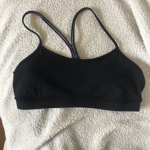 Black lulu sports bra.